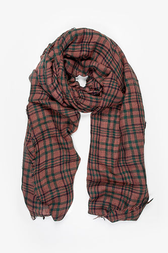 Antler - Rosewood Check Scarf